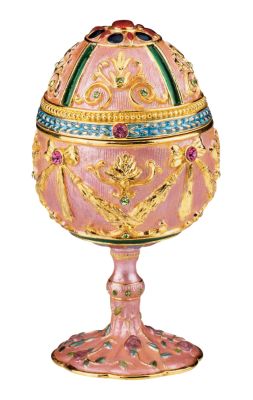 In the Pink Irina Faberge-Style Collectible Enameled Egg