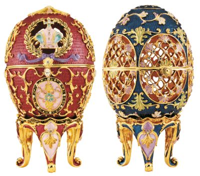 Faberge-Style Karenina Enameled Egg Collection(Set)