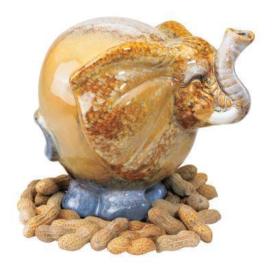 Glazed Elephant Ceramic Sculpture