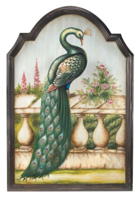 The Elegant Peacock Wall Plaque