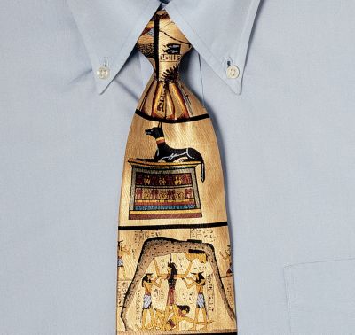 Egyptian Scenes Silk Tie