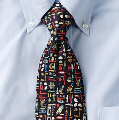 Egyptian Hieroglyphics Silk Tie