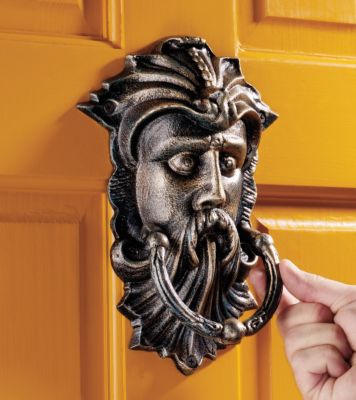 Sutherland House Greenman Authentic Foundry Iron Doorknocker