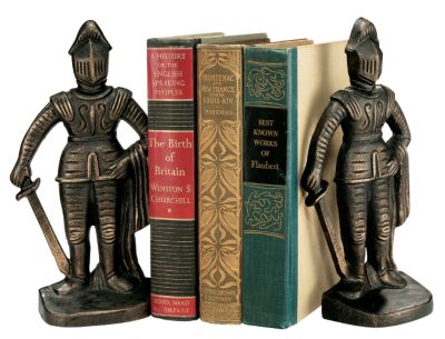 Medieval Knight Iron Bookends