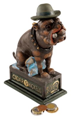 Spike, the English Bulldog Authentic Foundry Iron Bank
