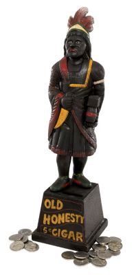 Cigar Store Indian Foundry Iron Folk Art Bank