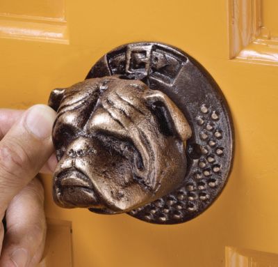 Bulldog Authentic Foundry Iron Doorknocker - Set of Two