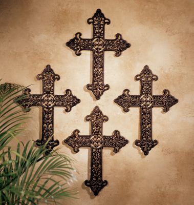 Fleur de Lis Cross - Set of Four