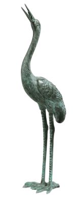 Medium Straight Neck Bronze Crane