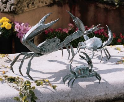 Bronze Crab Sculptures<br>(Set Includes: Small, Medium, Large)
