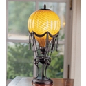 Le Flesselles Hot Air Balloon: Illuminated Blown Glass Sculpture