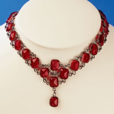 Elizabethan Jewel Necklace and Earring Ensemble