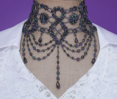 Victorian Lace Necklace and Earring Ensemble