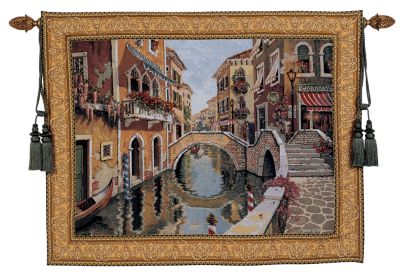 Venice's Le Pont des Amoureux Tapestry - Large