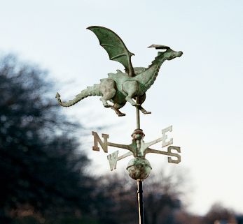 Dragon Weathervane with Garden Stake