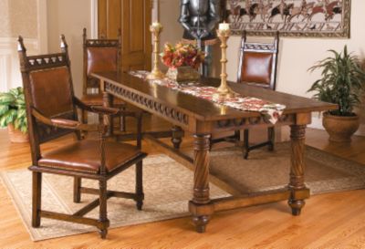 Newcastle Gothic Quatrefoil Dining Table