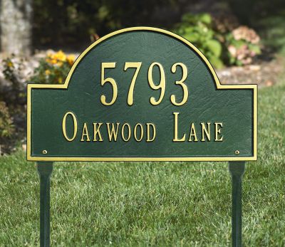 Arch Address Marker (Standard Lawn Display: Green)