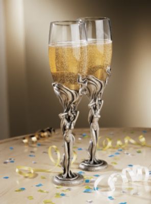 Dame de Champagne Pewter Glasses