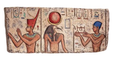The Egyptian Temple Thoth Stele Plaque