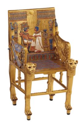 Egyptian Artifact from the Tomb of Tutankhamen:  Golden Throne