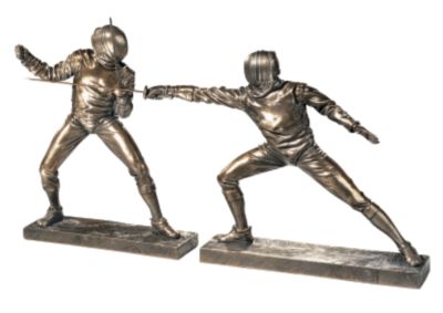 The Fencers Sculptures (Set of Two)