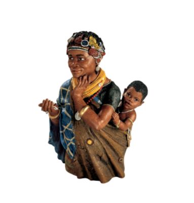 Kalahari Woman and Child Statue
