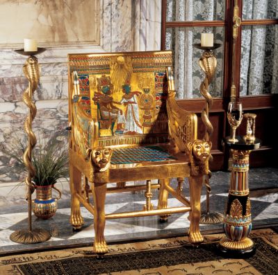 King Tutankhamen&rsquo;s Egyptian Throne Chair