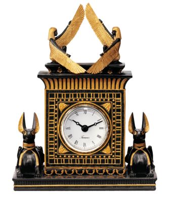 Anubis Egyptian Revival Sculptural Clock