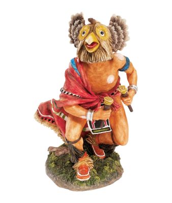 Native American Ceremonial Bird Dancers: Crouching Dancer
