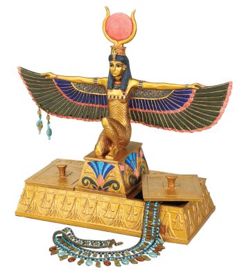 Isis Sculptural Egyptian Treasure Box