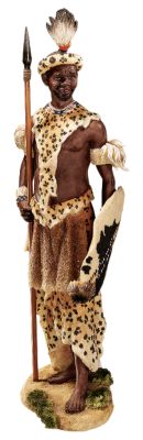 Zulu Chieftain Warrior Sculpture