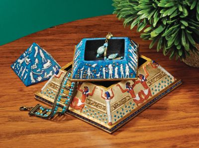 Egyptian Pyramid of Hidden Treasures Box