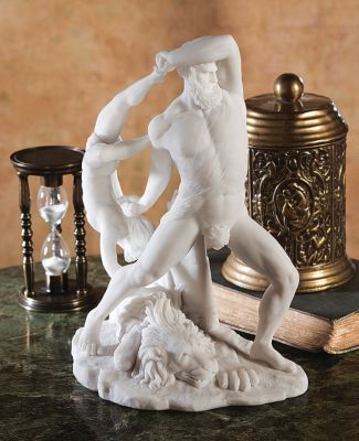 Heracles and Lichas Natural Bonded Marble Sculpture