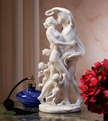 Zephyrus and Flora Natural Bonded Marble Sculpture