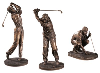 Three Elements of Golf  Sculptures<br> (Set Includes: Observation, Concentration and Anticipation)