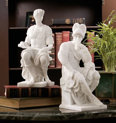 Giuliano and Lorenzo de Medici Marble Statues