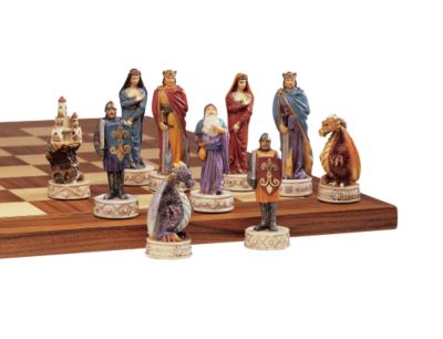 Legend of King Arthur Chess Set - Pieces and Deluxe Board