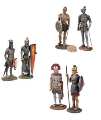 Warriors of the Ages Statues<br>(Set Includes: Roman, Medieval & Renaissance Knights)