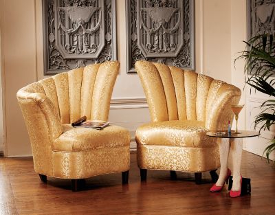 Garbo Fan Chairs -Set Includes: Left and Right Armchairs-