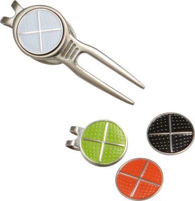 ZTECH Deluxe Divot Tool with Black, White, Green, & Orange Ball Markers