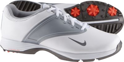 NIKE Women's Lunar Spikeless Golf Saddles - White/Metallic Cool Grey/Wolf Grey