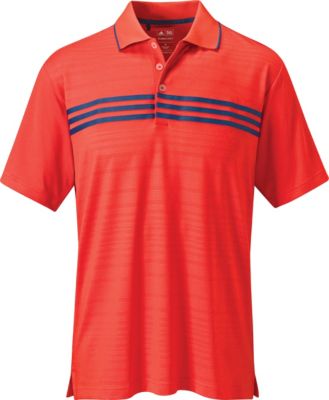 ADIDAS Men's ClimaCool 3-Stripes Chest Short Sleeve Polo
