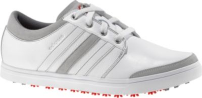 ADIDAS Men's adicross Gripmore Spikeless Golf Shoes - White/Light Scarlet