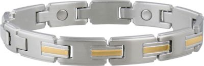 Sabona Men's Stainless/Gold Link Bracelet
