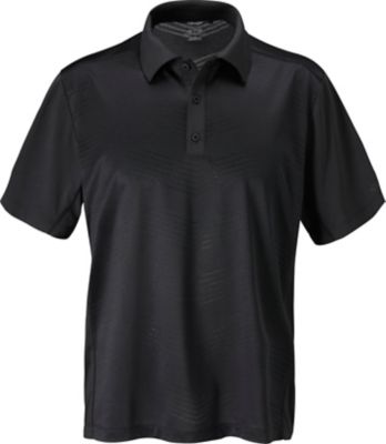 SNAKE EYES Men's Tour Select Solid Jacquard Short Sleeve Polo