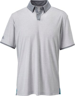 ADIDAS Men's climachill Heather Solid Short Sleeve Polo