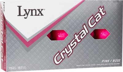 LYNX Crystal Cat Pink Golf Balls - 15 Pack