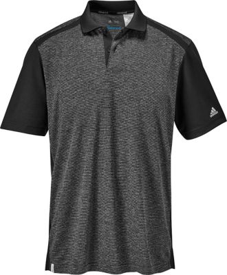 ADIDAS Men's climacool Heather Microstripe Short Sleeve Polo