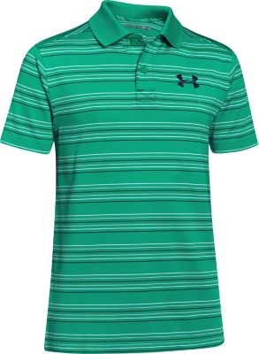Under Armour Boy's Tempo Stripe Short Sleeve Polo
