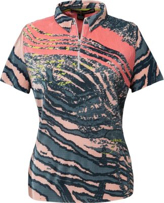 Jamie Sadock Women's Animal Print Quarter-Zip Polo